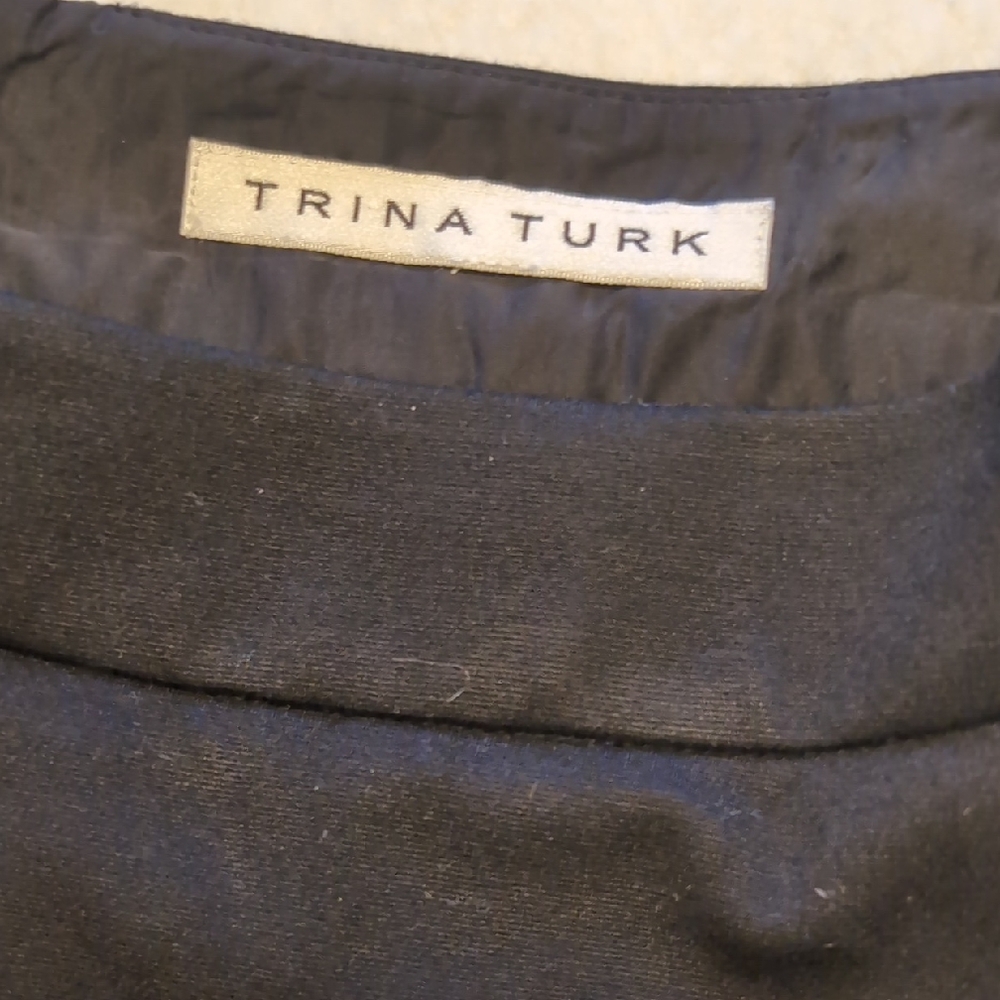 Trina Turk Classic Black Tuxedo Mini Skirt